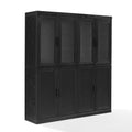 Essen 2 Piece Pantry Storage Cabinet Set KF33066BK in Black