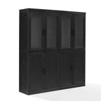 Essen 2 Piece Pantry Storage Cabinet Set KF33066BK in Black