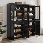 Essen 2 Piece Pantry Storage Cabinet Set KF33066BK in Black
