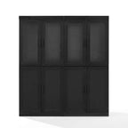 Essen 2 Piece Pantry Storage Cabinet Set KF33066BK in Black