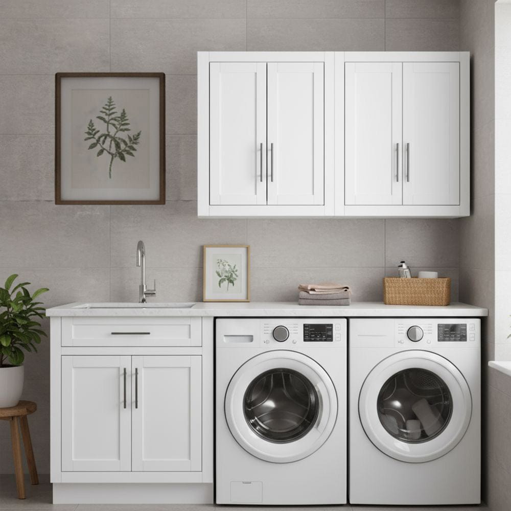 Savannah 2 Piece Wall Storage Cabinet KF33090WH in White