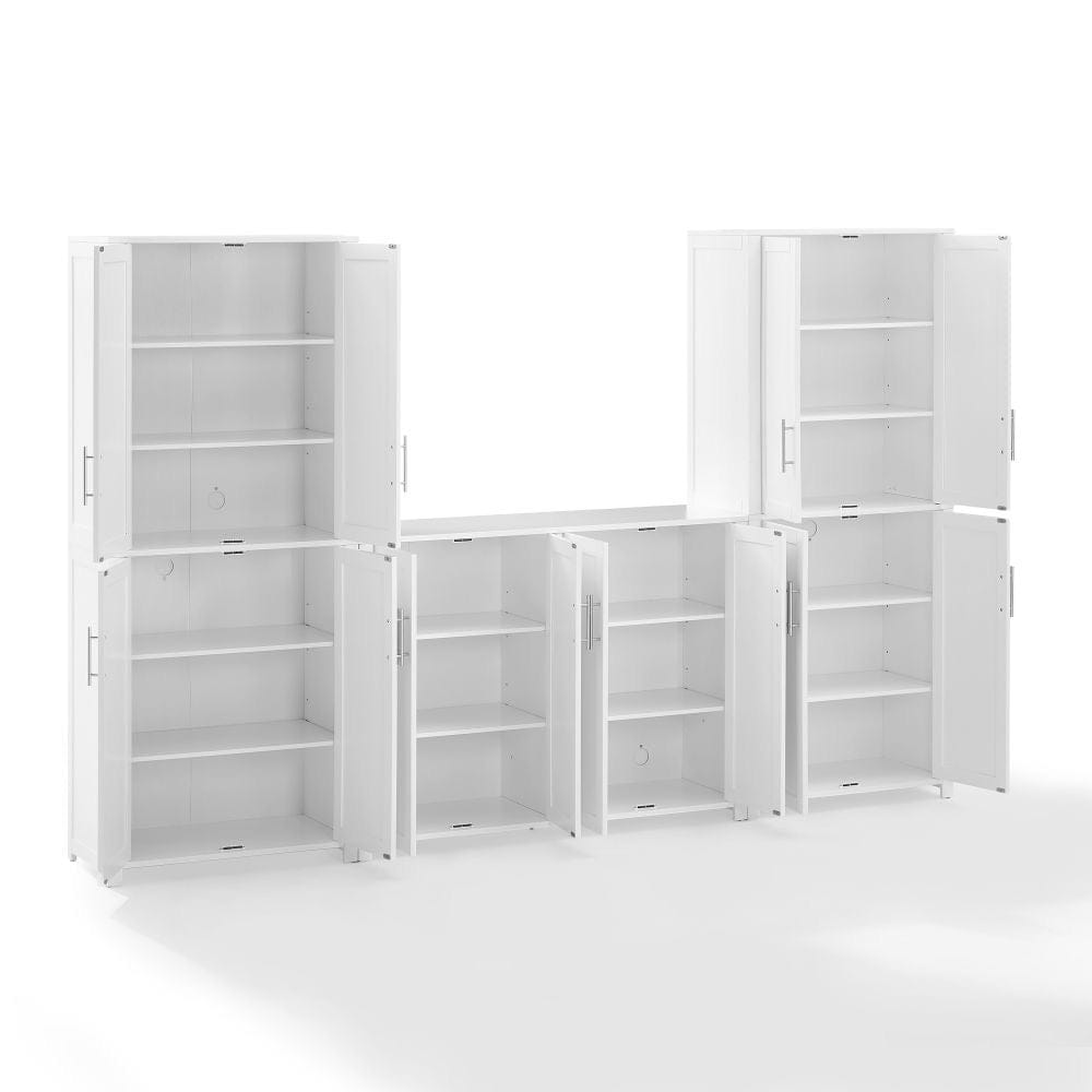 Savannah 3 Piece Sideboard and Pantry Set KF33028WH in White