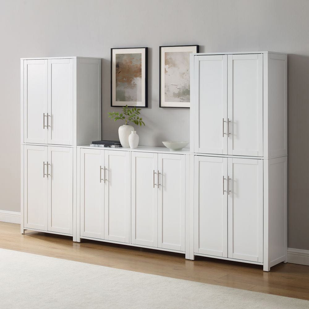 Savannah 3 Piece Sideboard and Pantry Set KF33028WH in White