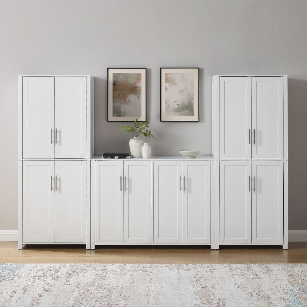 Savannah 3 Piece Sideboard and Pantry Set KF33028WH in White