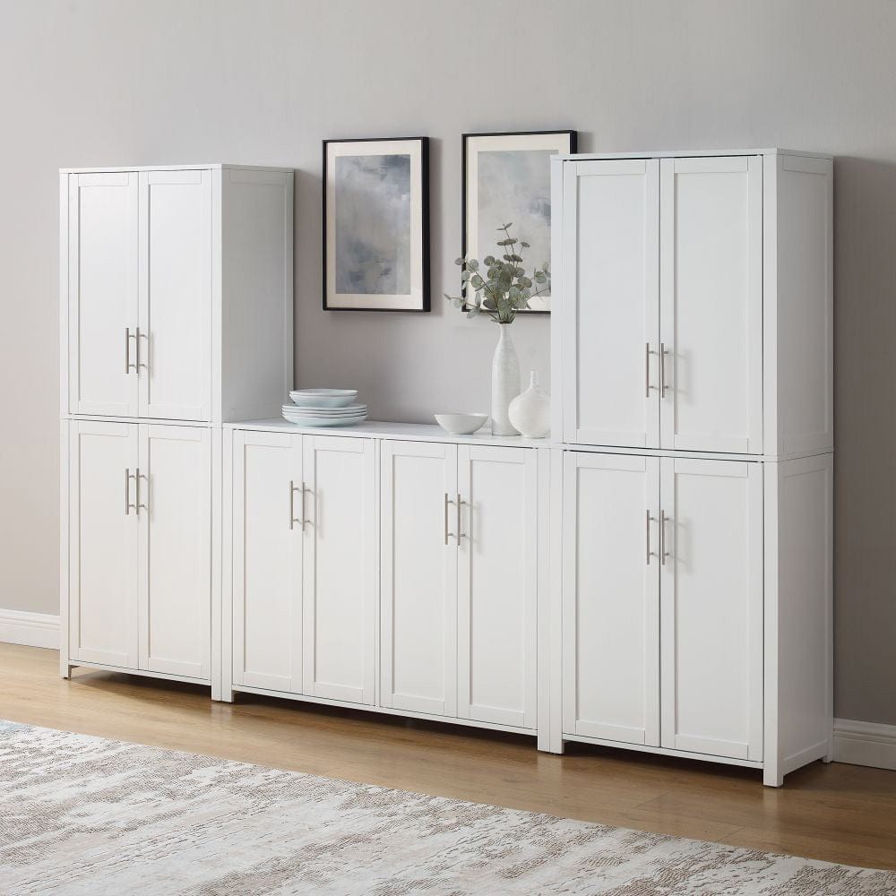 Savannah 3 Piece Sideboard and Pantry Set KF33028WH in White