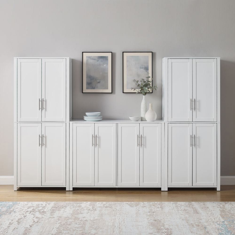 Savannah 3 Piece Sideboard and Pantry Set KF33028WH in White