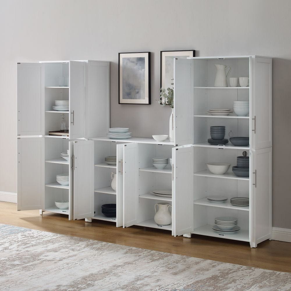 Savannah 3 Piece Sideboard and Pantry Set KF33028WH in White
