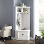 Seaside Corner Hall Tree CF6020-WH in Distressed White
