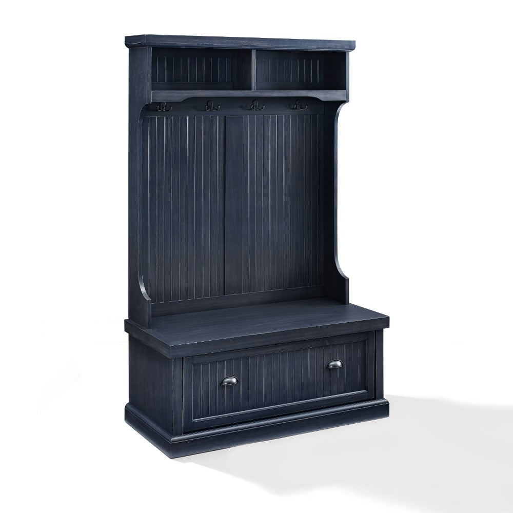 Seaside Hall Tree CF6006-NV in Distressed Navy