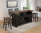 Ashford 78in Bar Complete Black Rustic Walnut 1859-23-BT/B