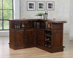 Belvedere Return Bar Complete Distressed Walnut 0411-35-T/B/R