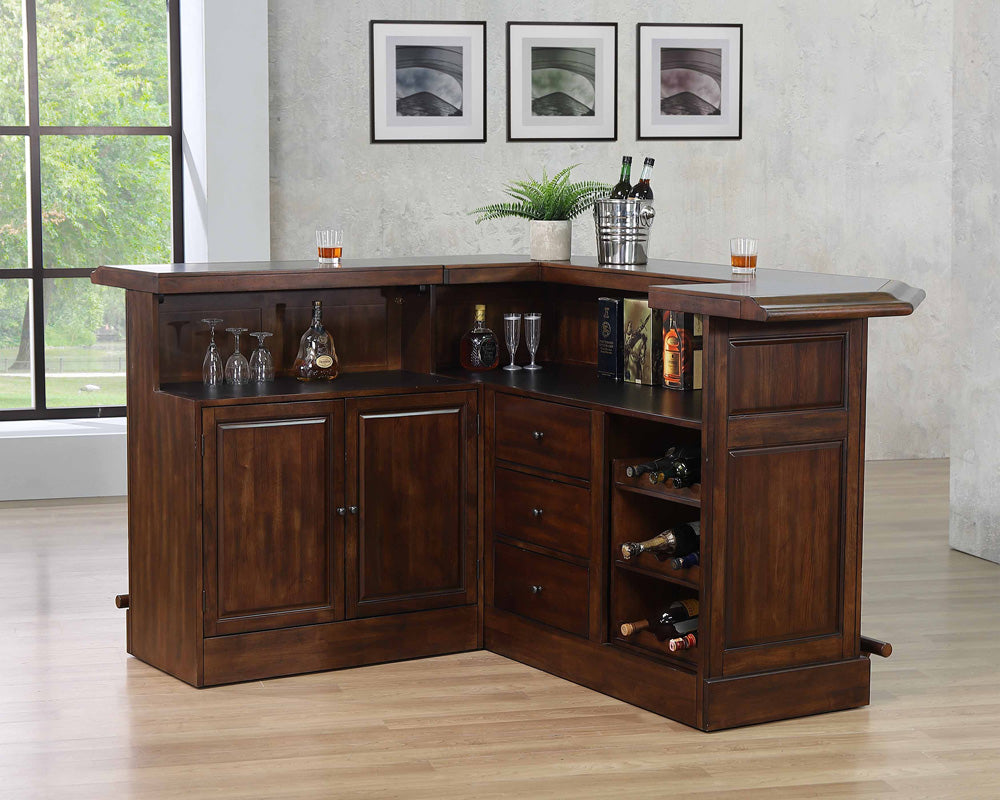 Belvedere Return Bar Complete Distressed Walnut 0411-35-T/B/R