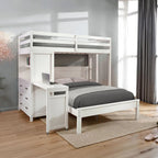 Aludra Loft Bed with Full Bed FM-BK205WH-TF-BED in White