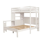 Aludra Loft Bed with Full Bed FM-BK205WH-TF-BED in White