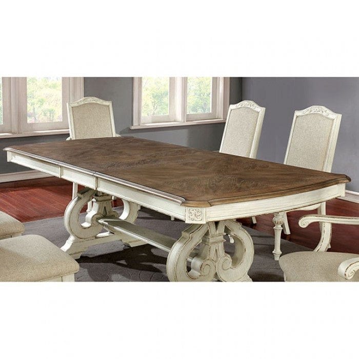 Arcadia 9 Pc. Dining Table Set Antique White CM3150WH-T-9PC