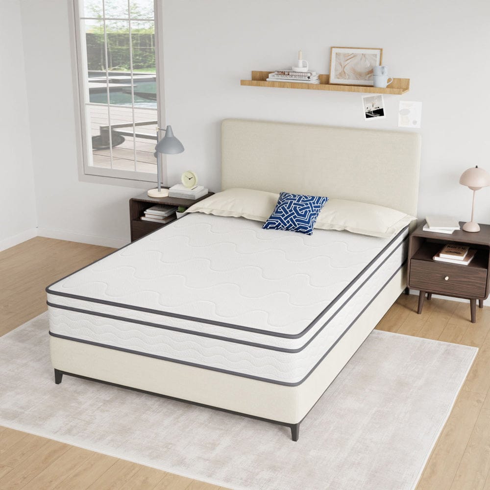 Catmint 10in Full Innerspring Mattress White/Gray DM910-F