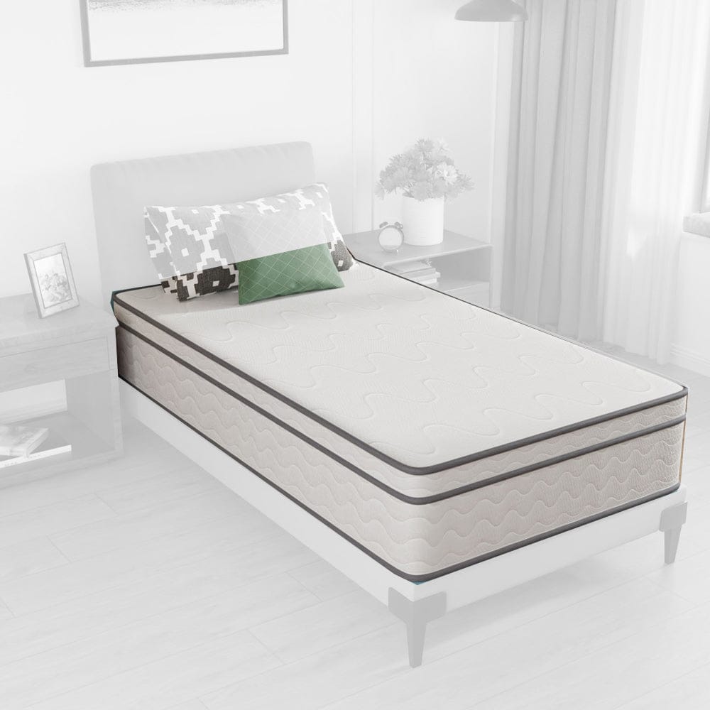 Catmint 12in Twin Innerspring Mattress White/Gray DM912-T
