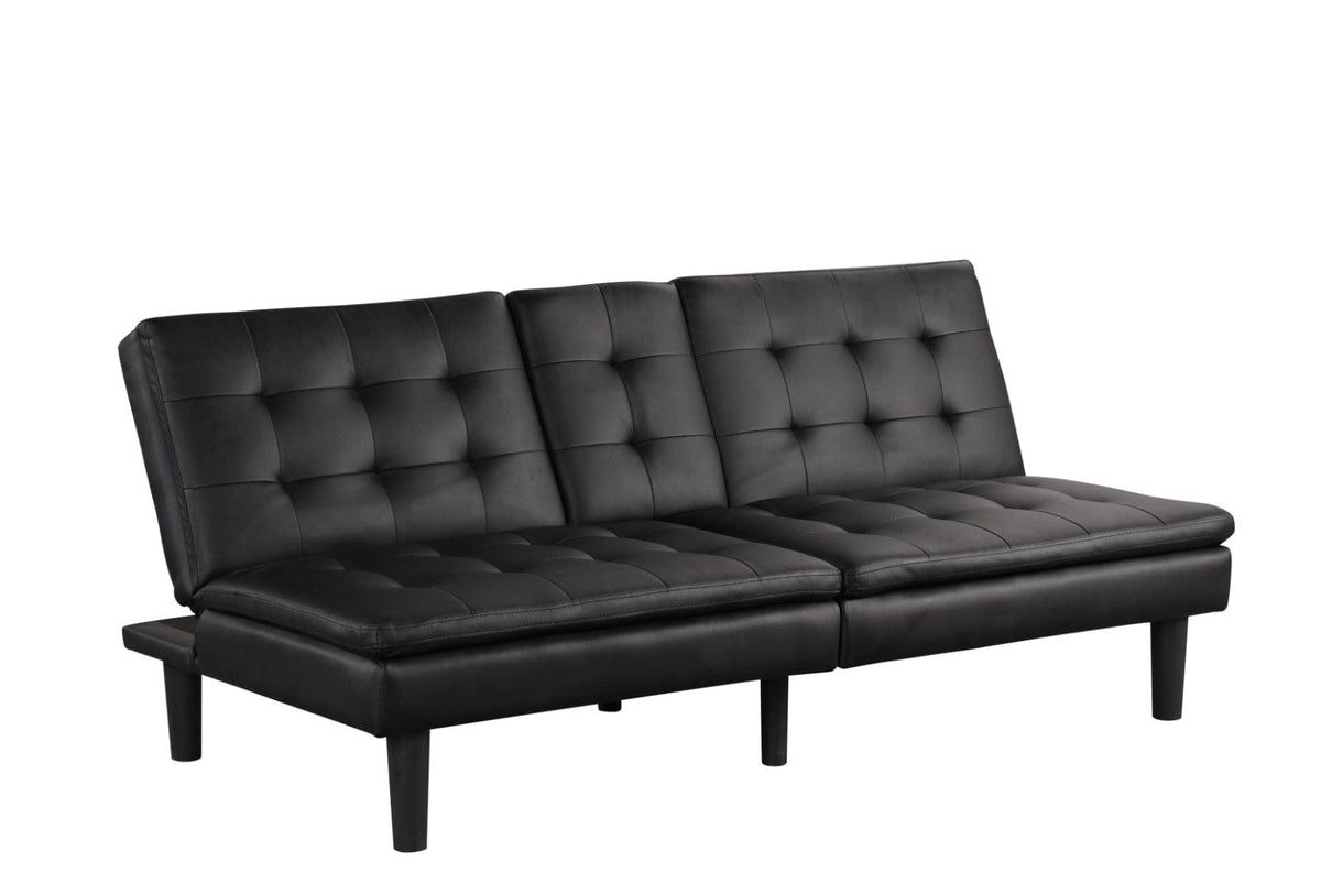 Eidsberg Futon Sofa Bed Drop Down Table Black FM2908BK