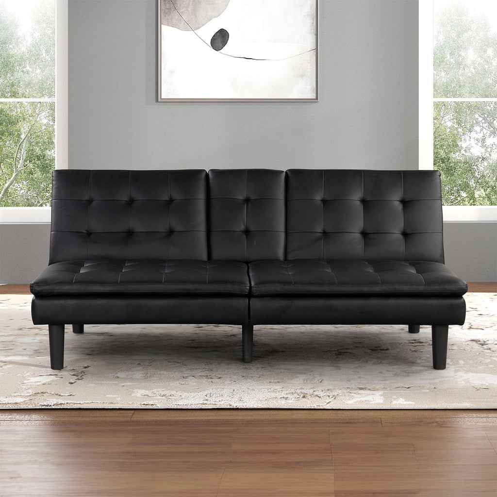 Eidsberg Futon Sofa Bed Drop Down Table Black FM2908BK