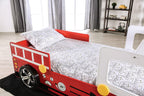 Firestall Twin Car Bed CM7644-BED in Red
