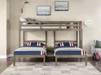 Hortense Triple Twin Bunk Bed FOA-BK659GY-BED in Warm Gray