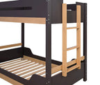Nestor Twin/Twin Bunk Bed FM-BK201BK-T-BED+M6 in Purple Mauve/Natural