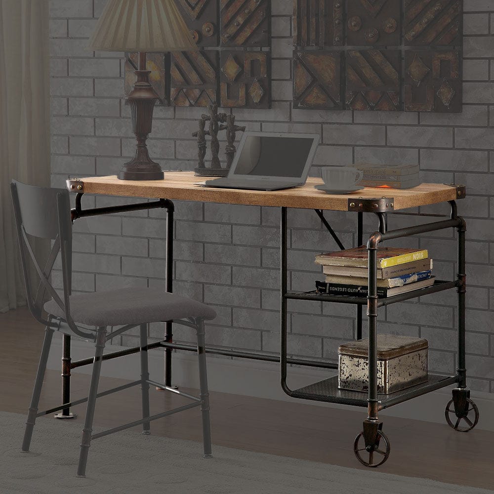 Furniture of America Olga Desk in Antique Black