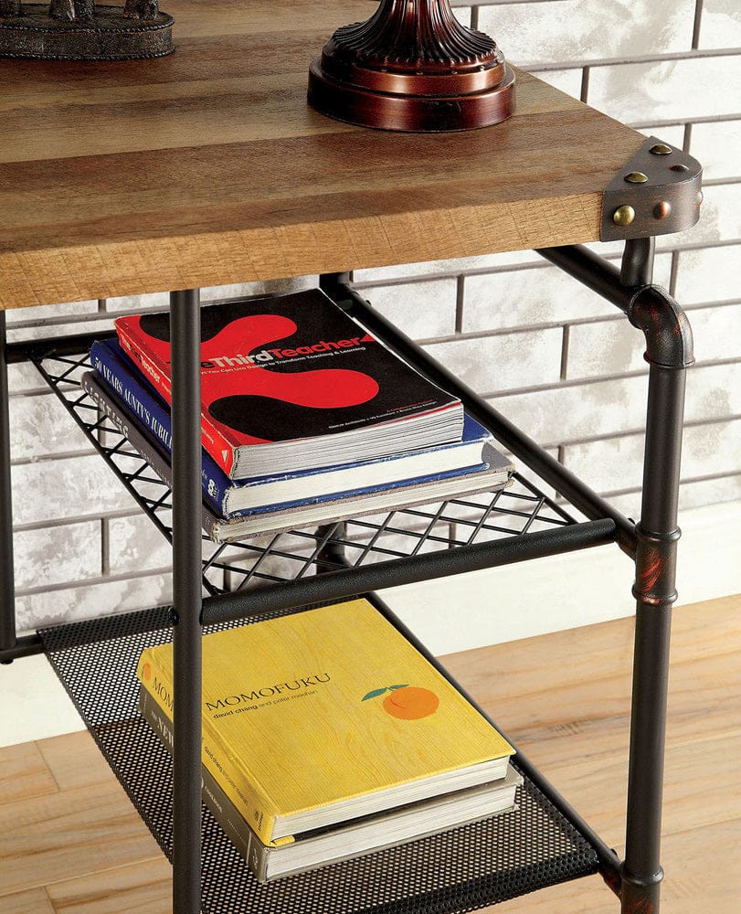 Furniture of America Olga Desk in Antique Black