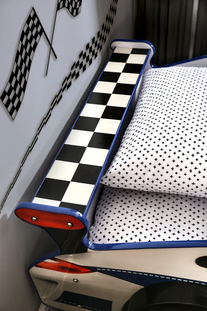 Poe Twin Bed CM7640-BED in White/Blue