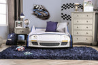 Poe Twin Bed CM7640-BED in White/Blue