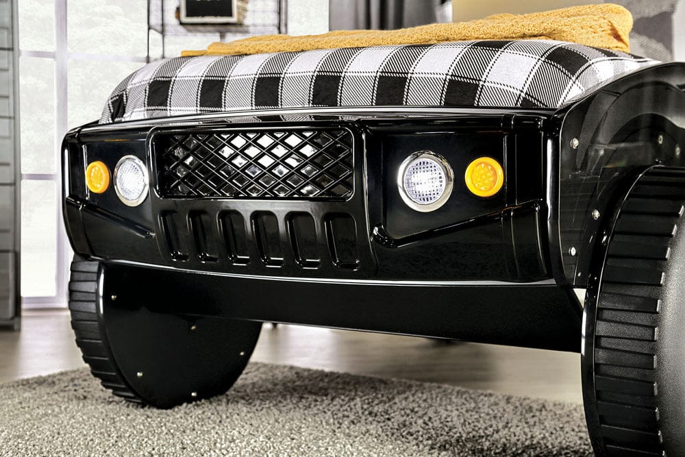 Speed Jump Twin Car Bed CM7641-BED in Black