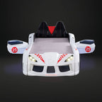 Trackster Twin Car Bed FOA7723WH-BED in White