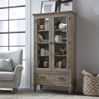 Briarhill Door Bookcase in Dovetail Grey 00359