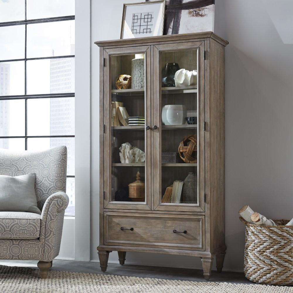 Briarhill Door Bookcase in Dovetail Grey 00359