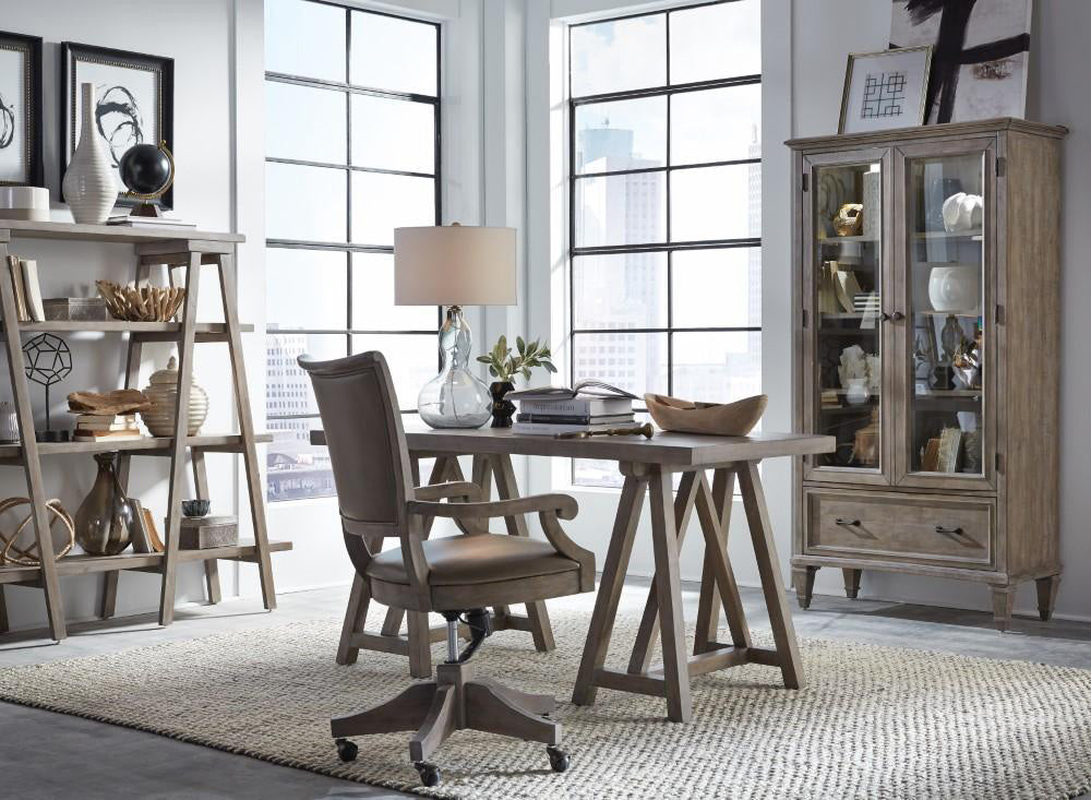 Briarhill Door Bookcase in Dovetail Grey 00359