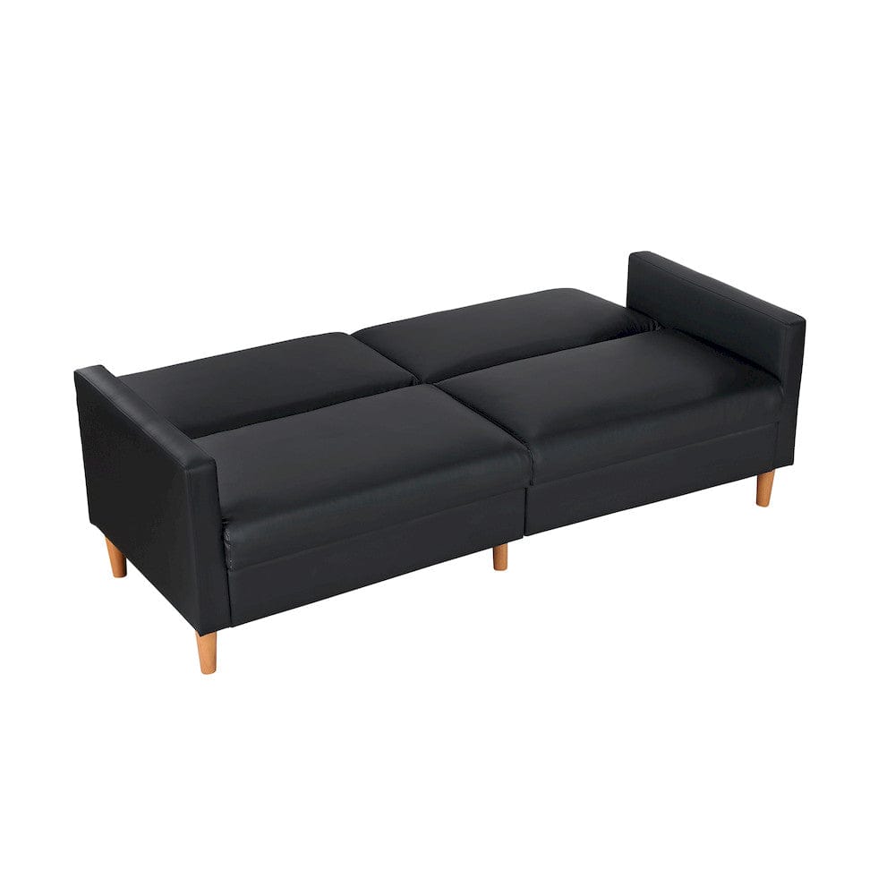Carlton Convertible Sofa Bed in Black 9730BLK-3CL