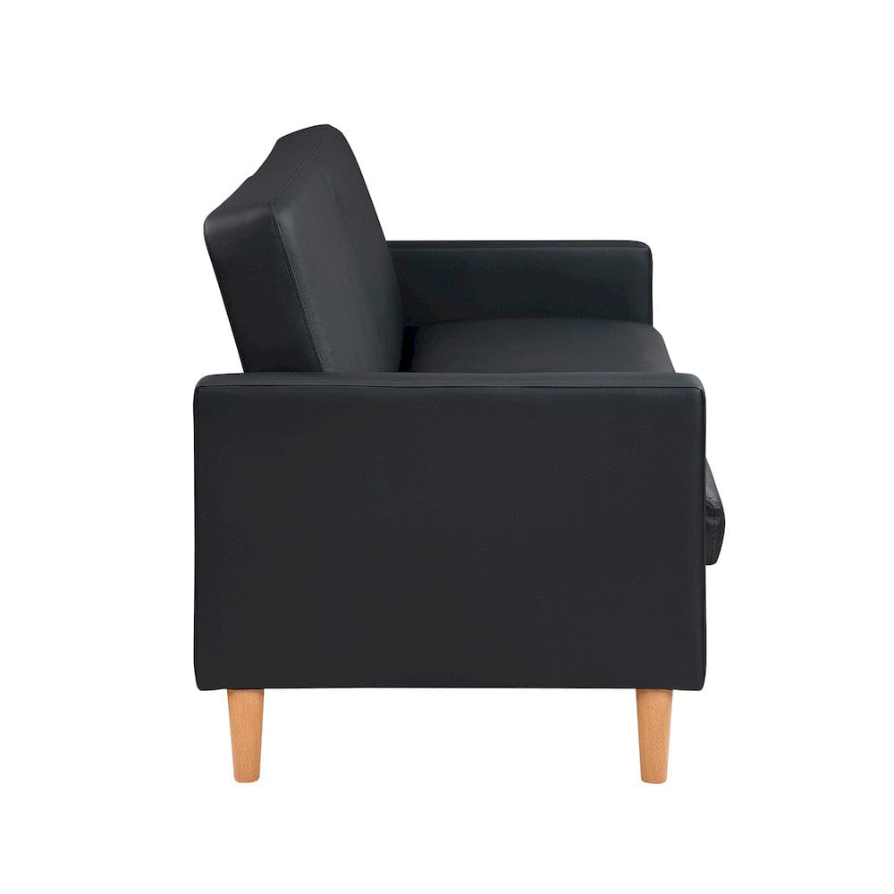 Carlton Convertible Sofa Bed in Black 9730BLK-3CL