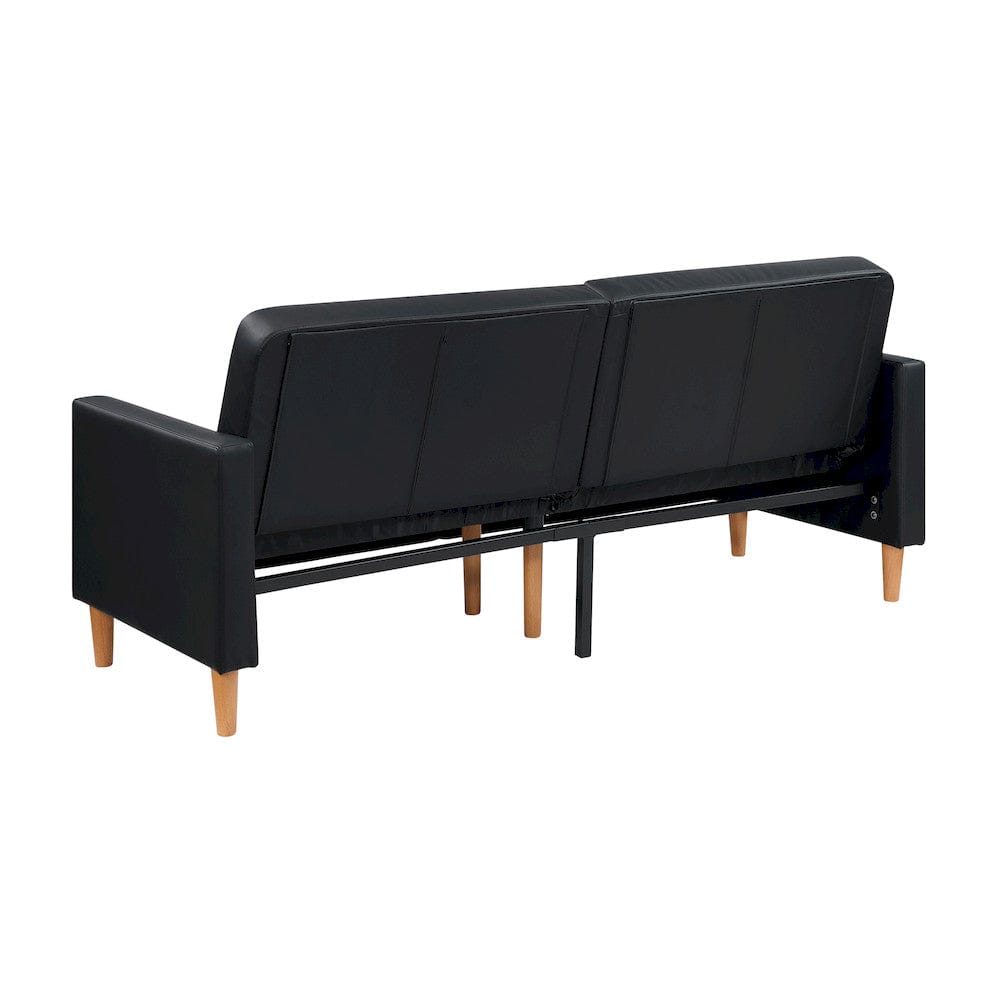 Carlton Convertible Sofa Bed in Black 9730BLK-3CL