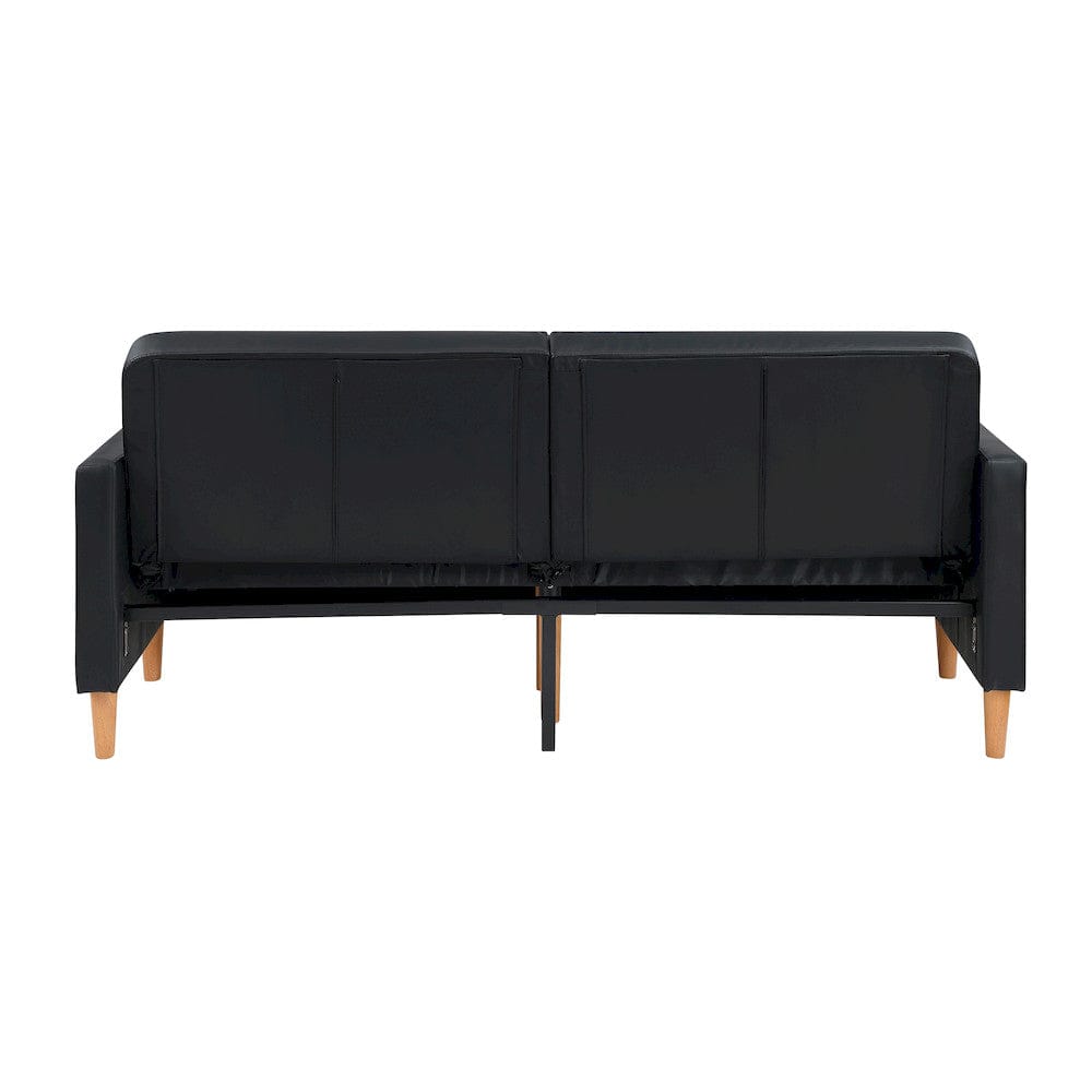 Carlton Convertible Sofa Bed in Black 9730BLK-3CL