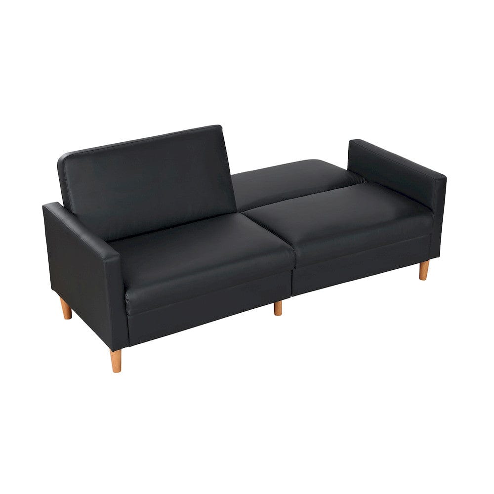 Carlton Convertible Sofa Bed in Black 9730BLK-3CL