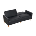 Carlton Convertible Sofa Bed in Black 9730BLK-3CL