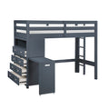 Sloane Twin/Full Loft Bunk Bed Chest Hidden Desk Navy Blue B2024BULTF-1x