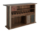 Antique Multicolor 1 Drawer 2 Shelves 2 Doors Bar IFD967BAR-MC