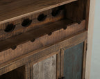 Antique Multicolor 1 Drawer 2 Shelves 2 Doors Bar IFD967BAR-MC