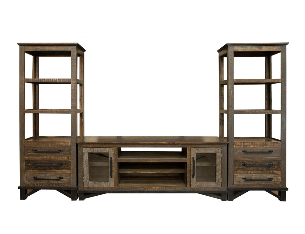 Loft Brown 3 Drawers Pier Bookcase IFD6441PIR