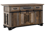 Loft 3 Drawer 6 Door Kitchen Island IFD6441KSL in Brown
