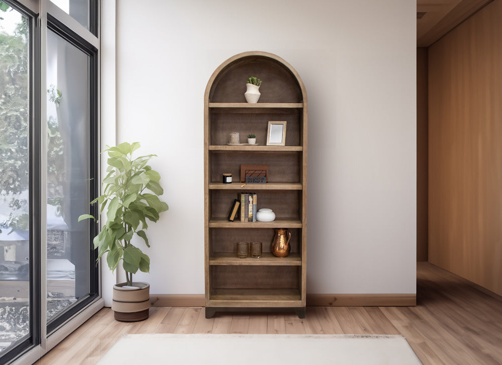 6-Shelf Bookcase in Chocolate Brown IFD8682BKS