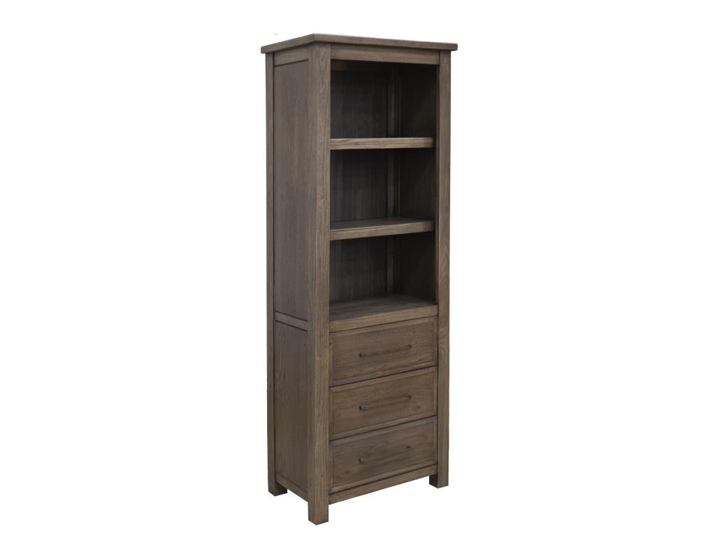 Novus Lodge 3-Drawer 3-Shelves Bookcase IFD2311BKS