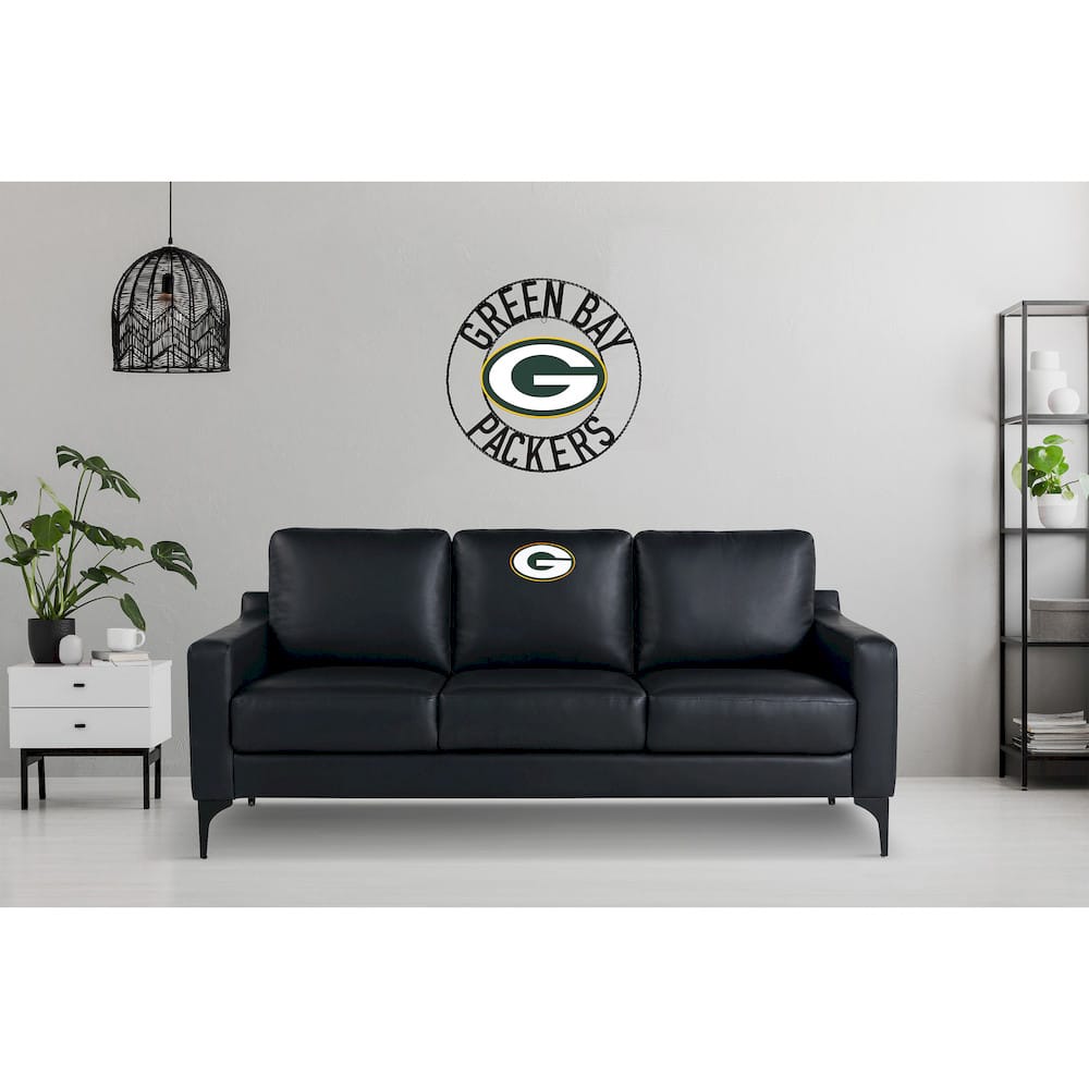 NFL Green Bay Packers Game Day Sofa Black IMP 697-1001