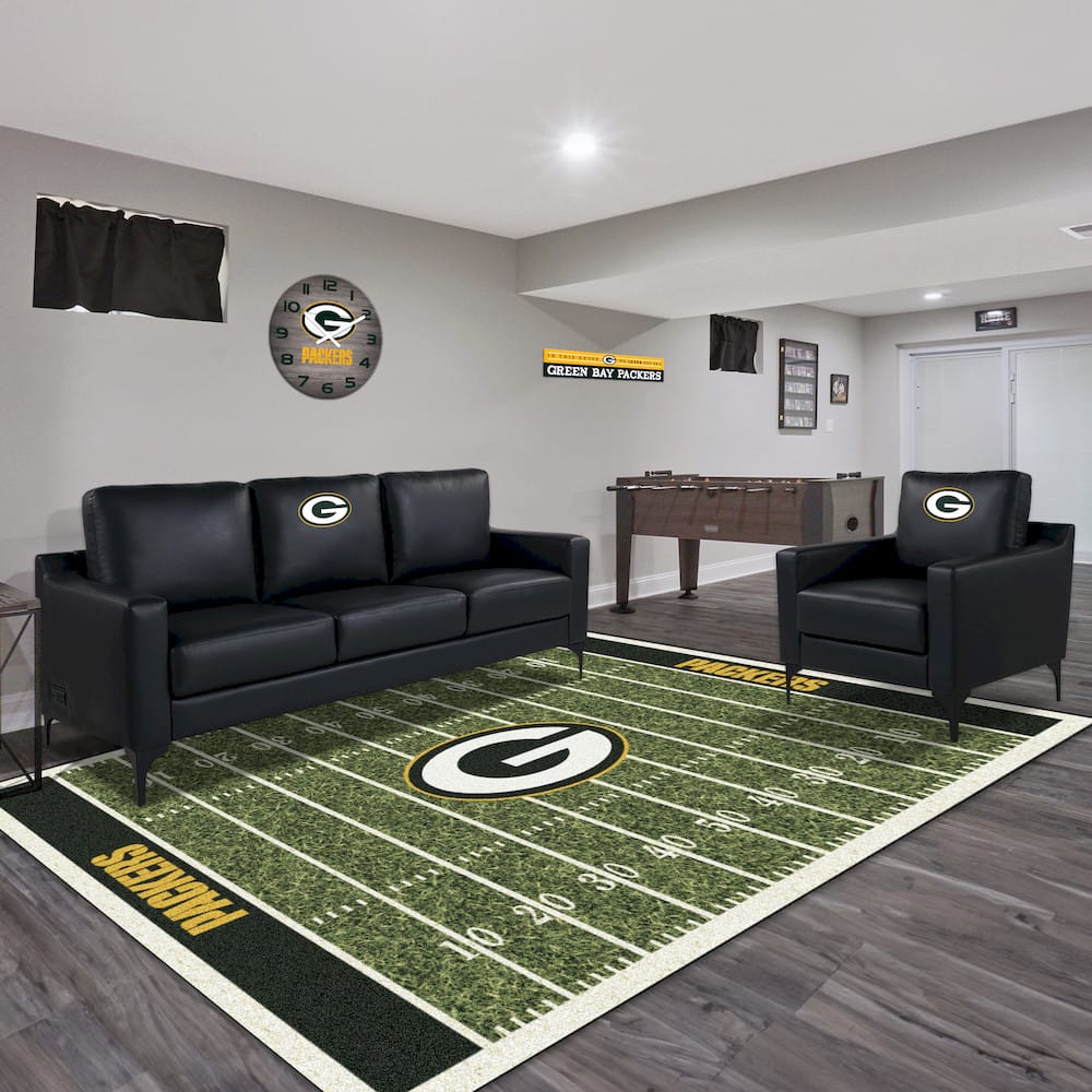 NFL Green Bay Packers Game Day Sofa Black IMP 697-1001
